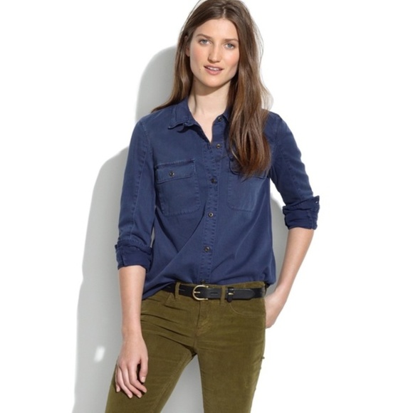 Madewell Tops - Madewell Blue Orson Wash Tomboy Workshirt | M
